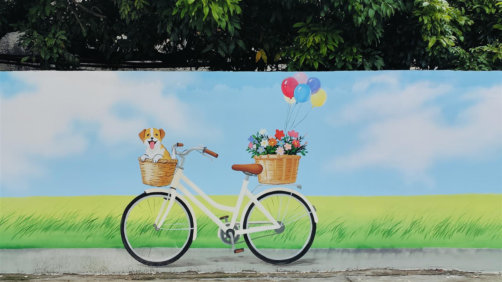 生活场景外墙壁画